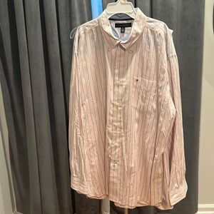 Tommy Hilfiger preppy striped button down shirt